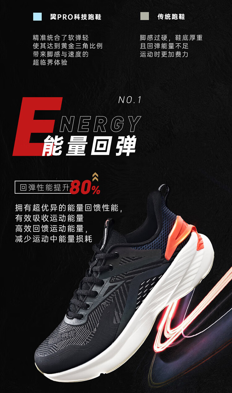 乔丹跑步鞋_QIAODAN 乔丹 风羚 男款减震舒适跑鞋 XM45210210