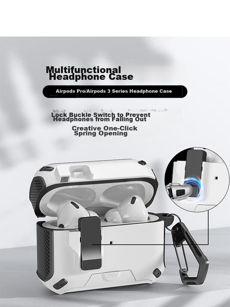 Защитный чехол TRUST ME для AirPods 3, противоударный, с подставкой, белый