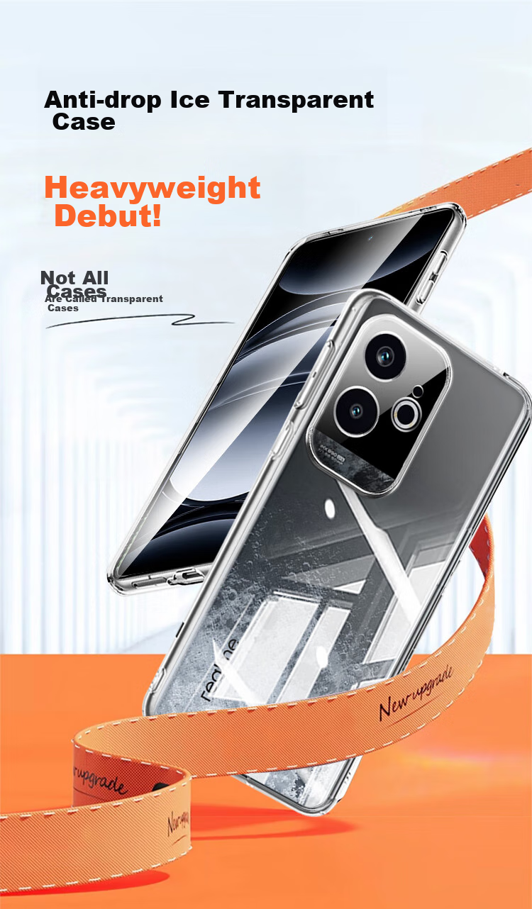 Чехол для телефона KOOLIFE для Realme GT6, защитный прозрачный силиконовый чехол с защитой камеры, простой, приятный на ощупь, устойчивый к отпечаткам пальцев