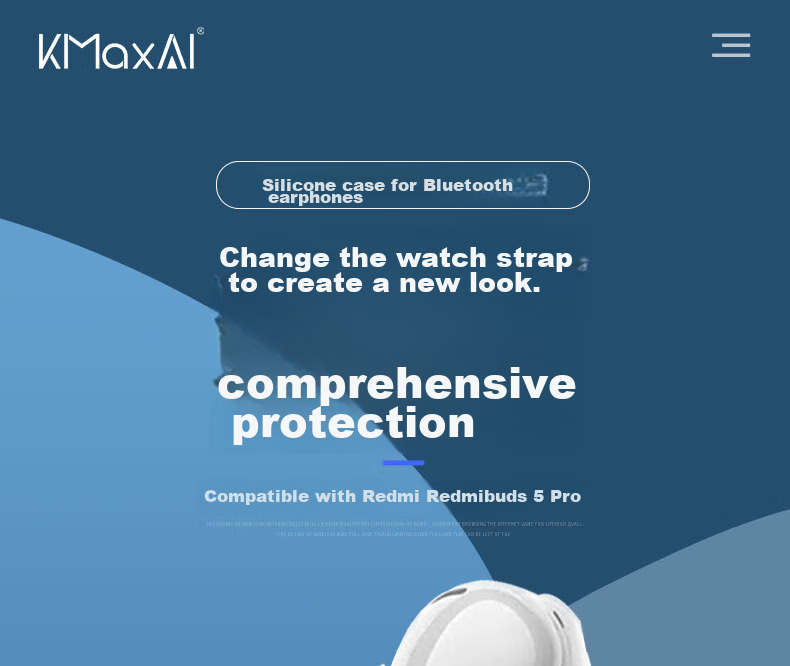 Защитный чехол KMaxAI для наушников Redmi Buds 5 Pro, простой силиконовый чехол, матовый, защищающий от отпечатков пальцев, однотонный, с крючком, темно-зеленый