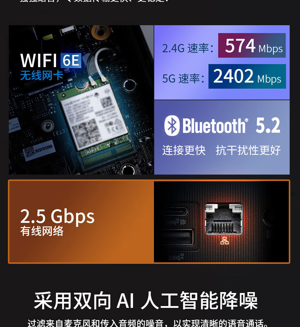 华硕(ASUS) PN53商用办公家用mini迷你主机台式机NUC小机箱电脑 (AMD锐龙R9-6900HX 16G 512G 正版Win11)