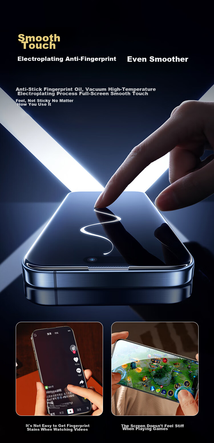 Защитное стекло KOOLIFE для iPhone 14 Pro Max, 2 шт., ультратонкое, полное покрытие, HD, антибликовое, противоударное