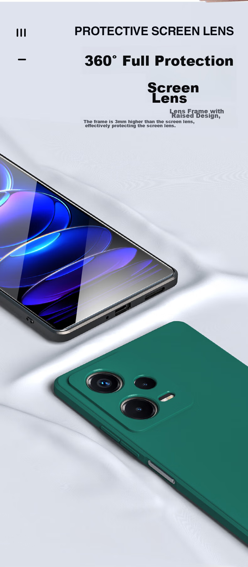 Чехол для Xiaomi Redmi Note 12 Pro+ HotFire, силиконовый, противоударный, черный