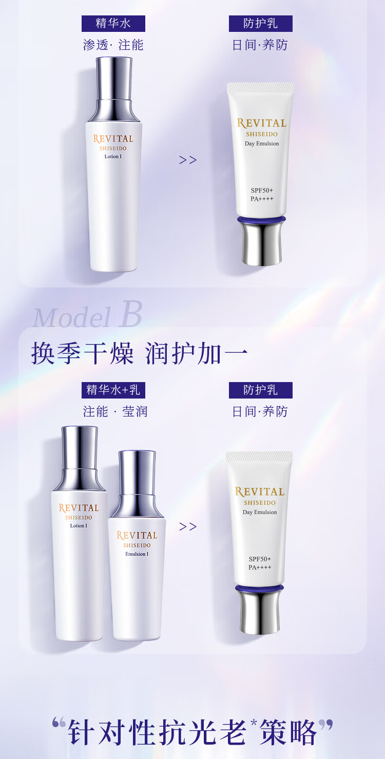 悦薇（Revital）小银帽防护精华乳40ml 轻薄防晒隔离SPF50+ 护肤品圣诞礼物送女友