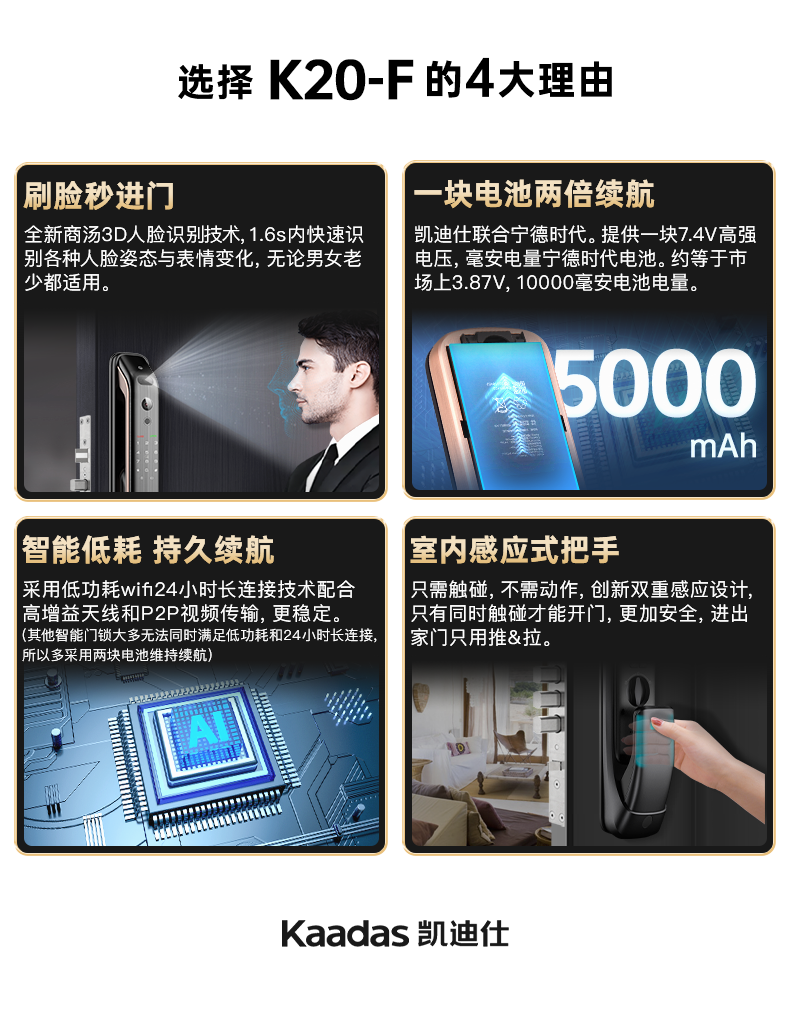 凯迪仕指纹锁K20-F和k7哪个好？讲一讲体验实情内幕？