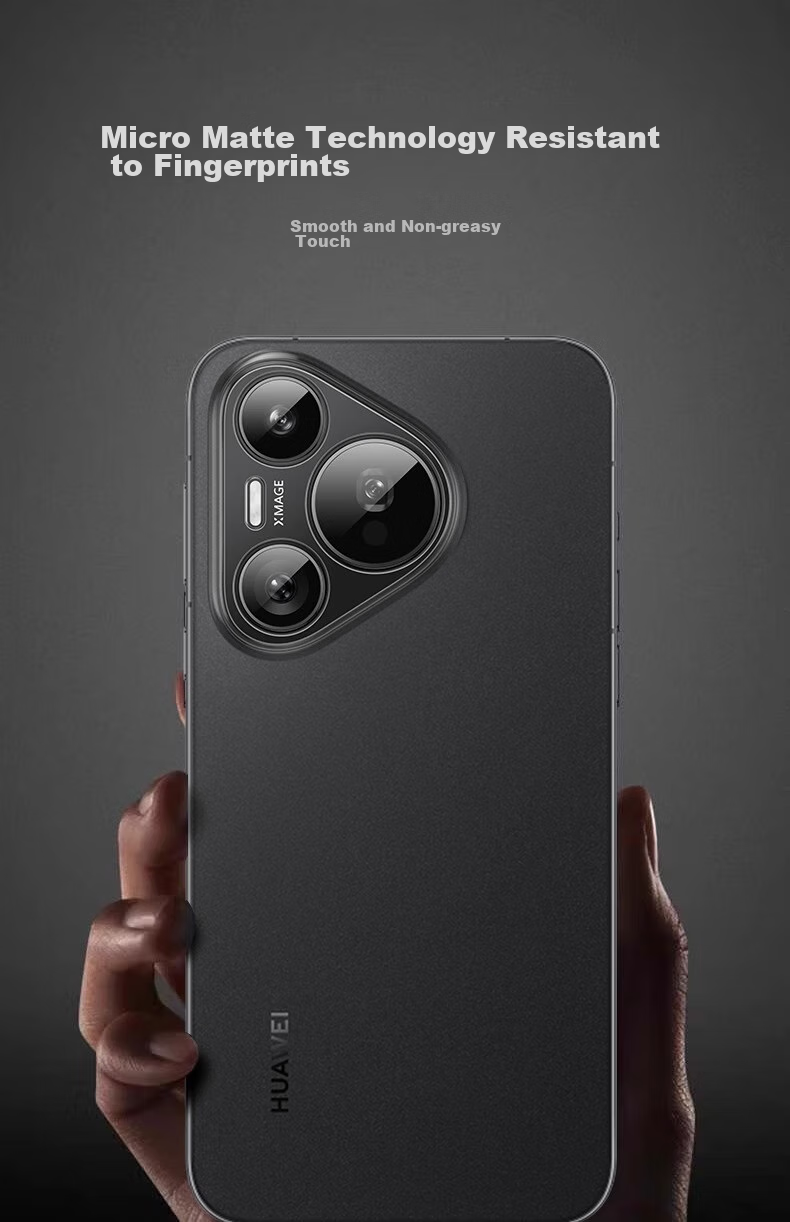 DIVI Чехол для Huawei Pura70 Pro, ультратонкий, матовый, полупрозрачный, черный