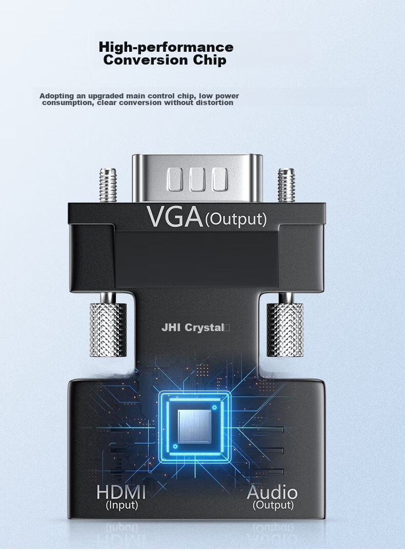 Конвертер Jinghua HDMI - VGA с аудиопортом, адаптер HD видео для ноутбука, ТВ-приставки, подключения к телевизору, монитору, проектору Z134