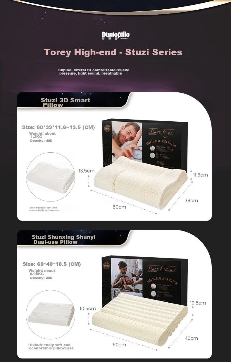 Подушка Dunlopillo Gaiya Sleep Wave, натуральный латекс, импорт из Нидерландов, 35x55 см