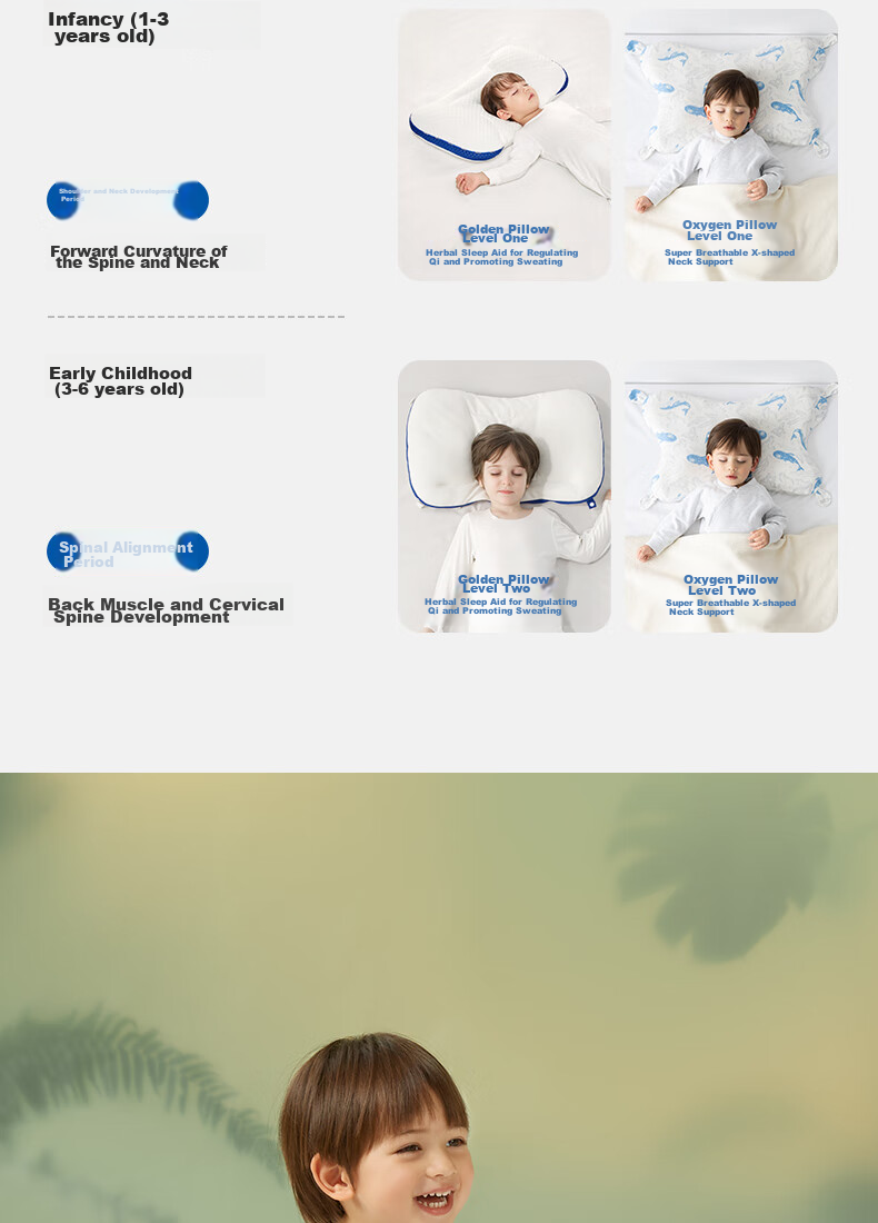 Подушка Babycare Дышащая силиконовая, 54x29 см, Спокойный синий (только наволочка)