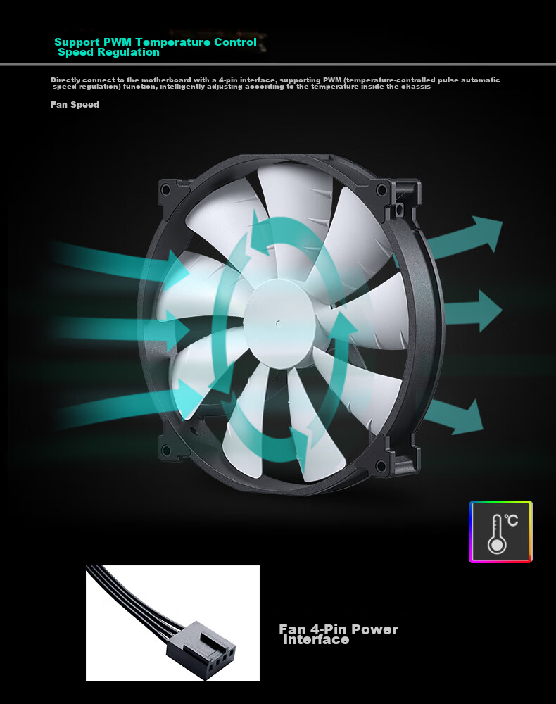 Компьютерный вентилятор PHANTEKS F200SP, 200 мм, высокопроизводительный, с гидравлическим подшипником, толщиной 30 мм, низким уровнем шума, антивибрационный, с винтами, 4-контактный PWM, без подсветки, белый