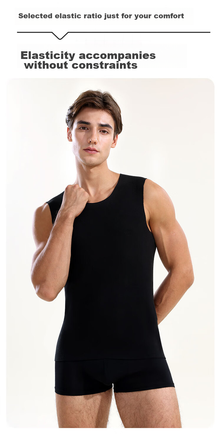 Мужская термофутболка MiiOW Polyester Modal Nylon Thermal Vest, мужское бесшовное нижнее белье с флисом, без рукавов, осень-зима