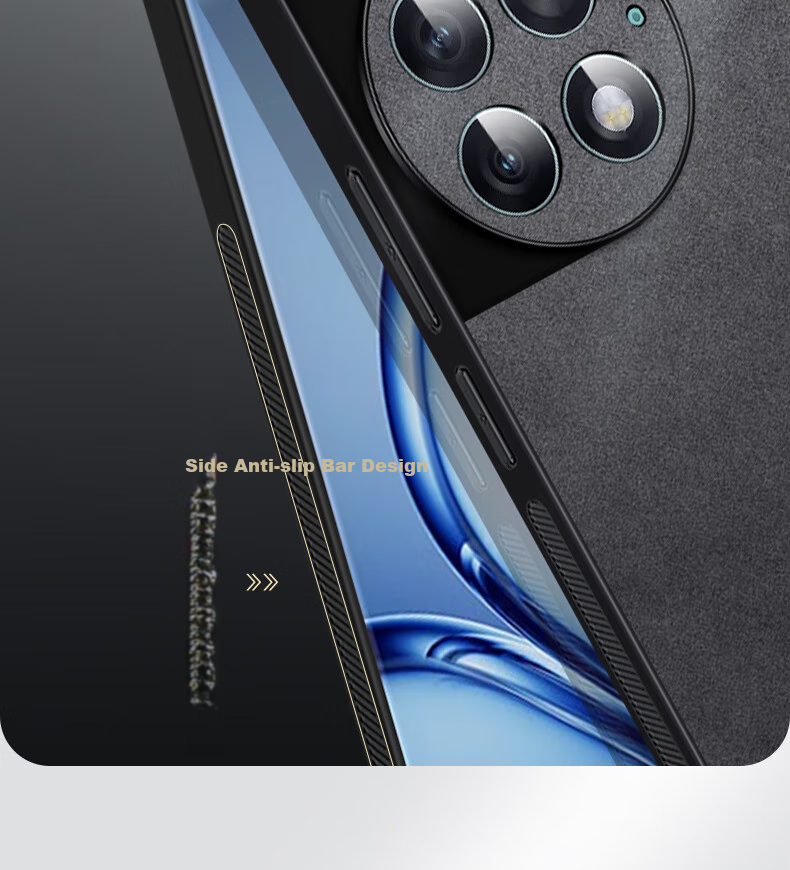 Чехол для OnePlus Ace 2 Pro Shangsu, противоударный, с защитой камеры, из натуральной кожи, черный