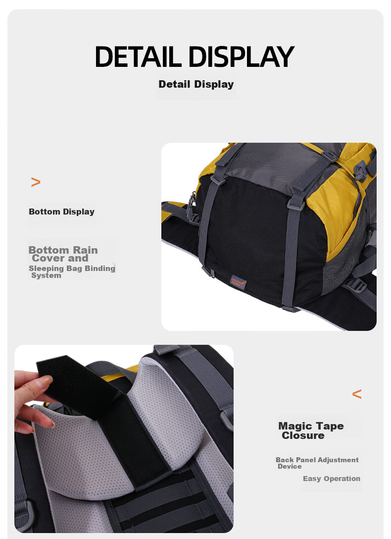 Рюкзак CAMEL Outdoor Professional Hiking Backpack, многофункциональный, большой емкости, для мужчин и женщин, для походов и путешествий, 7S3AC3034A, темно-серый