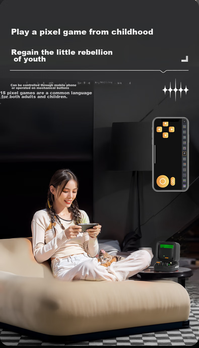 Портативная колонка Divoom Ditoo-MIC, Bluetooth 5.0, 15 Вт, ретро-зеленый