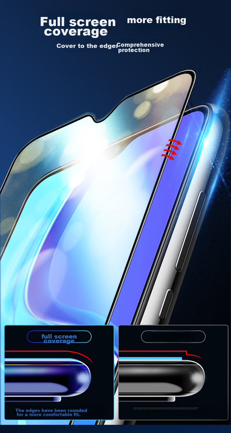 Защитное стекло MAIKUQI для Xiaomi Redmi 9A, полноэкранное, HD, прозрачное, защита от отпечатков пальцев, 2 шт.