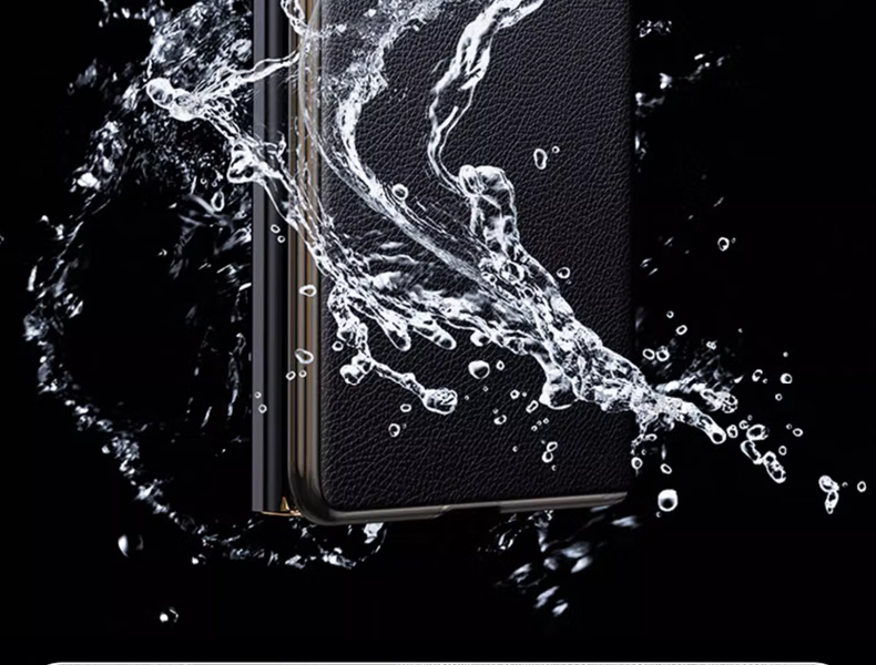 Чехол ZhengJian для Huawei Mate XT/XTs, коллекционное издание, флип-чехол из натуральной кожи, противоударный, ультратонкий, с окном для смарт-флипа, цвет "Розовый"