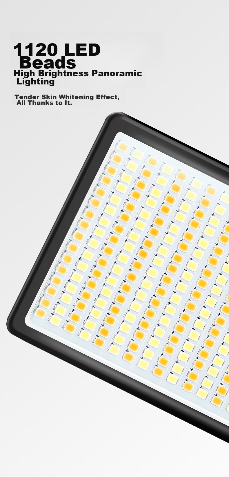 Светодиодный заливающий свет SOMITA ST-800, 800LED, 3200-5600K, для видеосъемки, фотостудии, стриминга