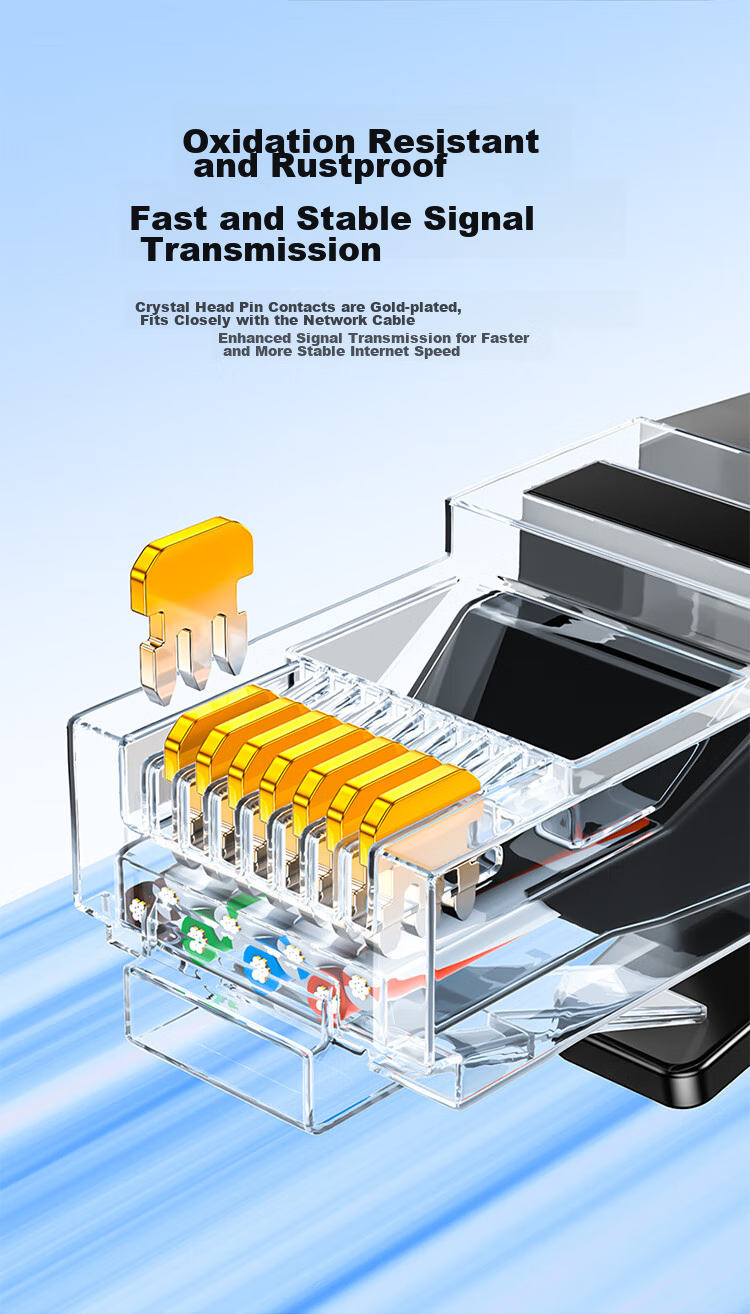 Сетевой кабель SAMZHE CAT6 Gigabit Ethernet, 15 метров, витая пара, черный