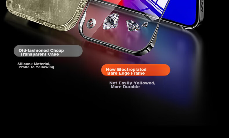 Чехол Hongzhuo для iPhone 12 Pro, прозрачный, синий, с защитой от падения и охлаждением