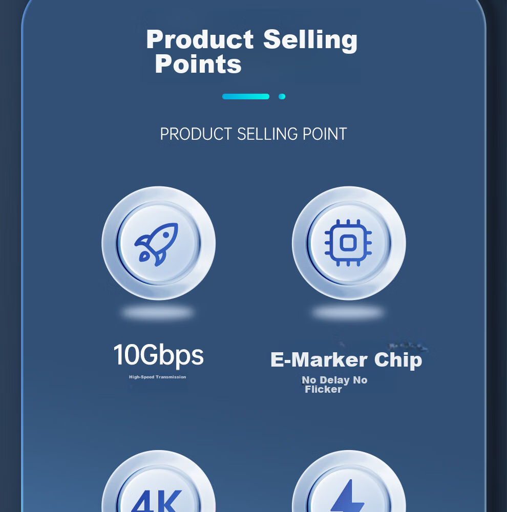 Кабель ULT-unite Type-C/USB 2-в-1, 10 Гбит/с, PD 100 Вт, 4K@60Hz, 0.2 м