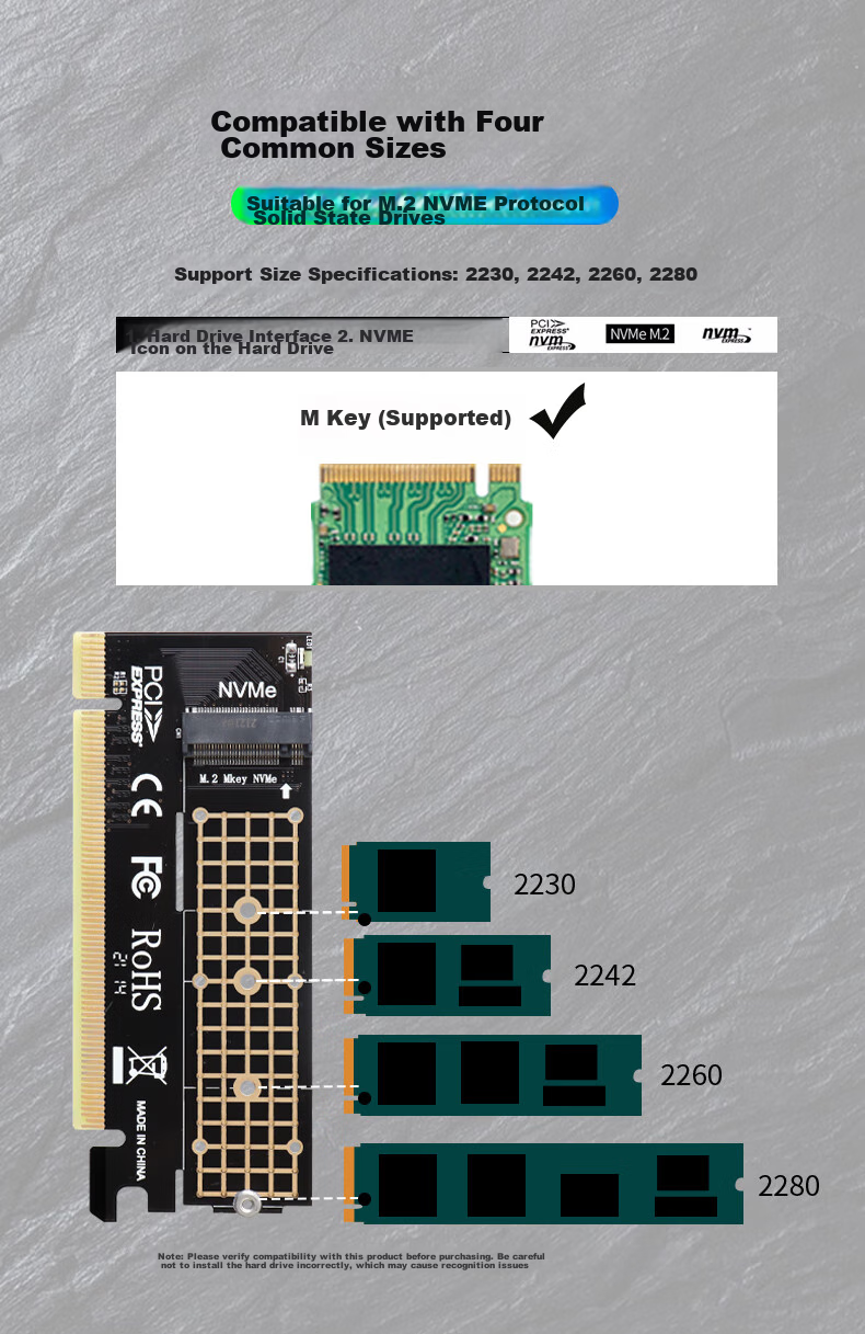 Плата расширения PCIe для M.2 NVMe