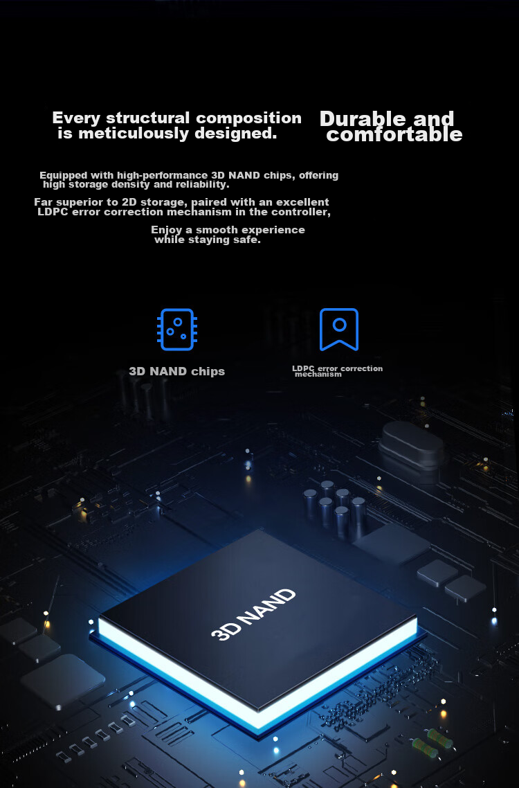 SSD накопитель JD Original 2TB M.2 NVMe, PCIe Gen3 x4, скорость чтения до 3400 МБ/с, запись до 2700 МБ/с, 5 лет гарантии