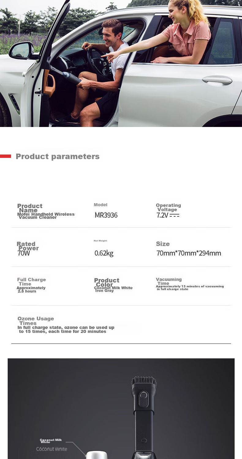 Беспроводной пылесос Morphy Richards MR3936, ручной, портативный, с USB-зарядкой, очистка озоном