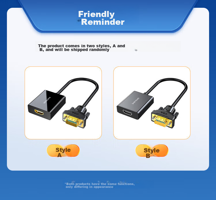 Shengwei VGA - HDMI адаптер с аудио и питанием, 1080P, черный, AVH1025G