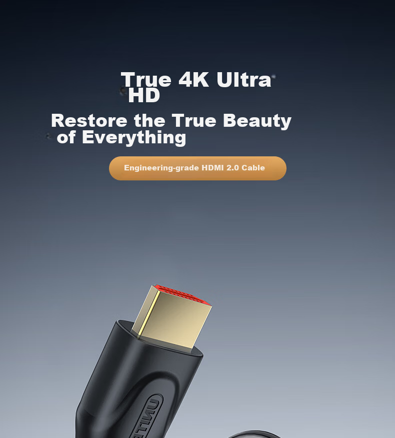 Кабель UNITEK HDMI версии 2.0, 4K Ultra HD, 3D, 3 метра, JC3004
