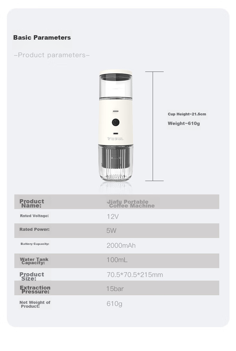 Портативная кофемашина YARDFORCE, беспроводная, для автомобиля, капсульная Nespresso, итальянский эспрессо, полуавтоматическая, двойного назначения, для кемпинга и путешествий