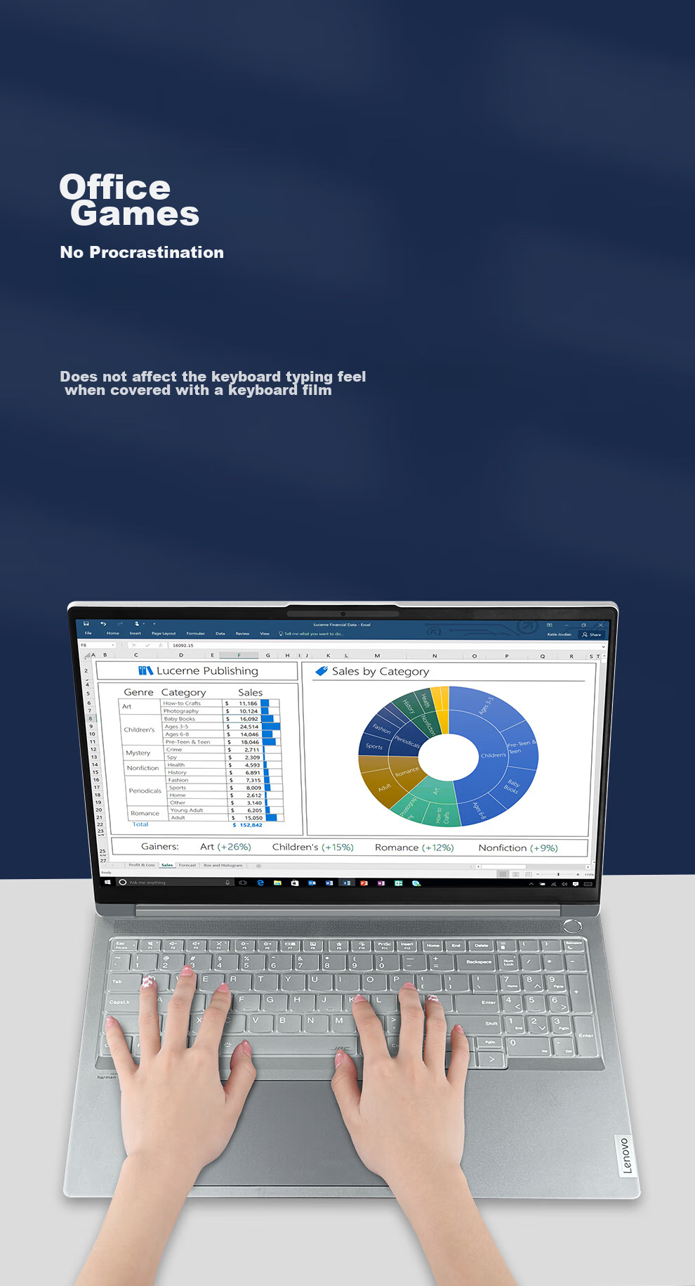 Защитная пленка для клавиатуры Lenovo ThinkBook 16+/16p/16 Ryzen AI/i7, ультратонкая, водонепроницаемая, пылезащитная, TPU