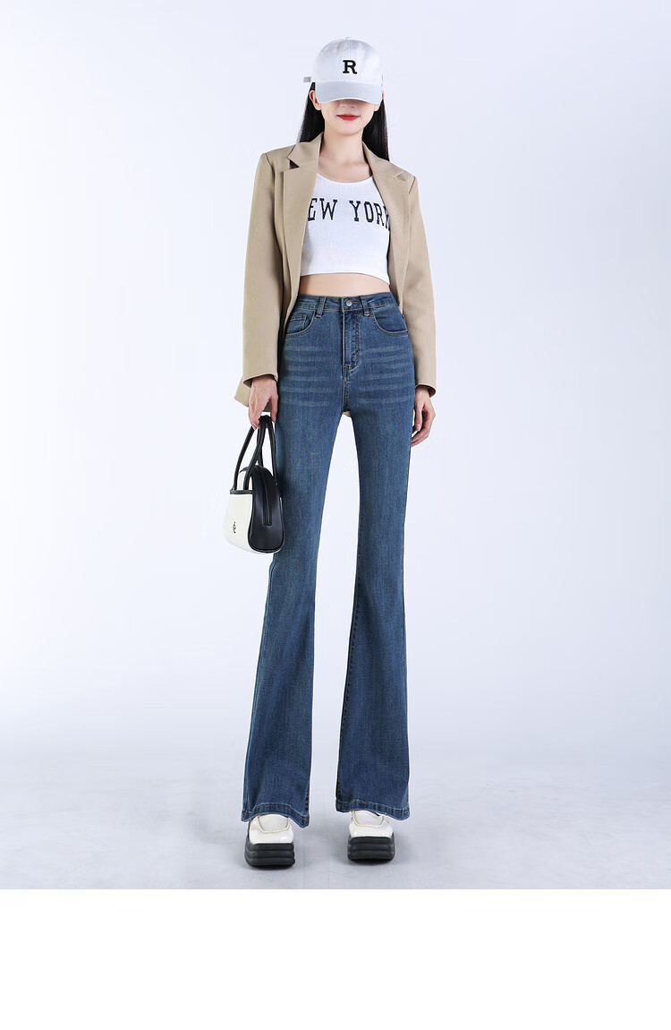 Джинсы Jeanswest женские, клеш, сине-серые, размер L