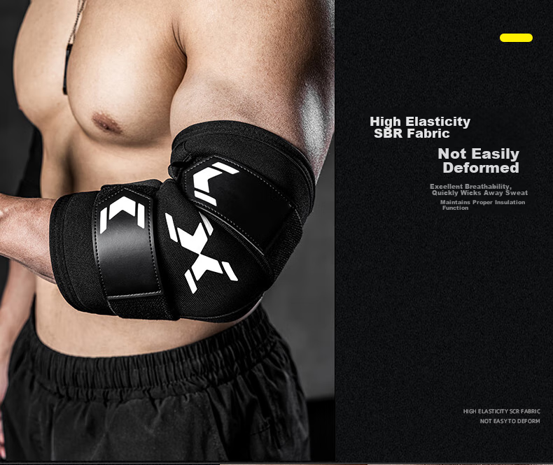 Эластичные налокотники FITTER GEAR ROGUE B Weight Lifting Elbow Sleeves (PRO) для силовых тренировок, пауэрлифтинга, жима лежа, черные, размер S