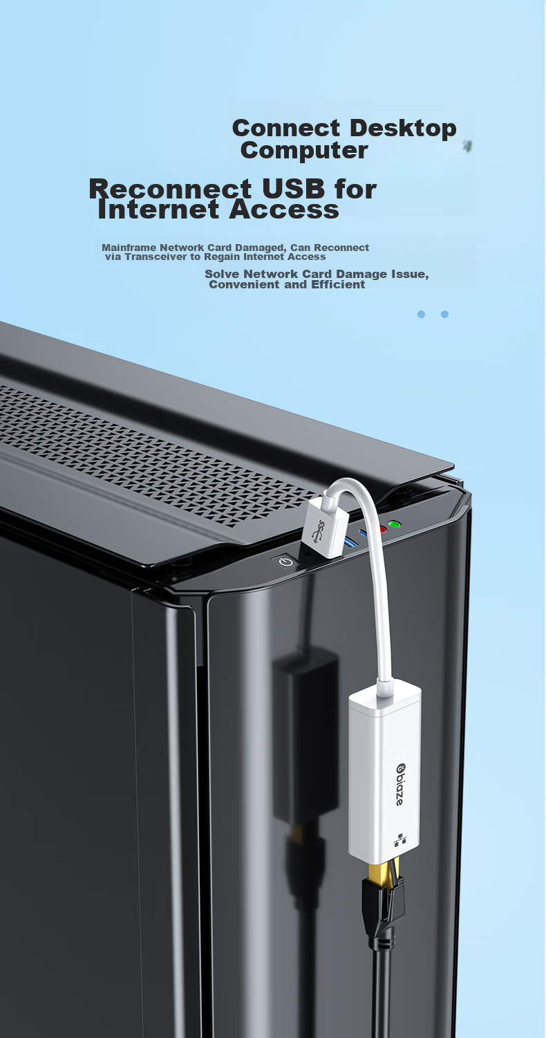 Сетевой адаптер BIAZE USB - RJ45 Ethernet, 100 Мбит/с, драйверы не требуются, для Apple, Huawei, Switch