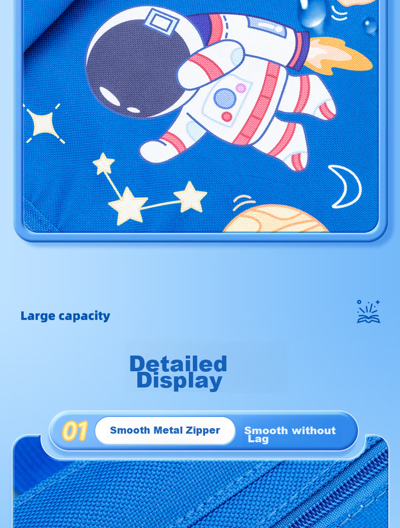 Школьная сумка M&G Astronaut Blue AGW910F3, для начальной школы, для репетиторства, синяя, с принтом космонавта