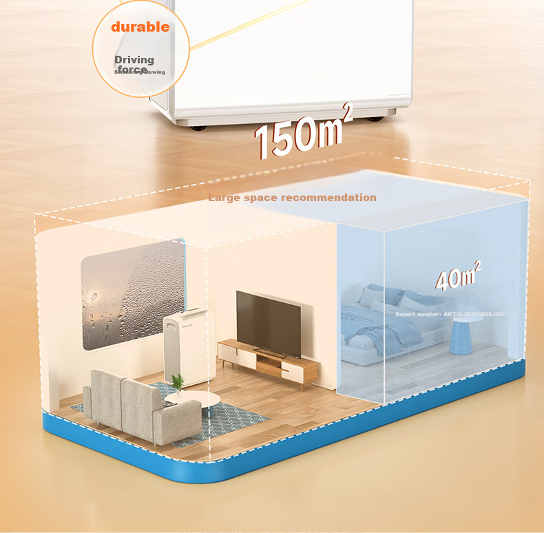 Осушитель воздуха PARKOO YDA-826E, 25л/сутки, площадь 40-70м², 320Вт, с ионизацией и режимом сушки