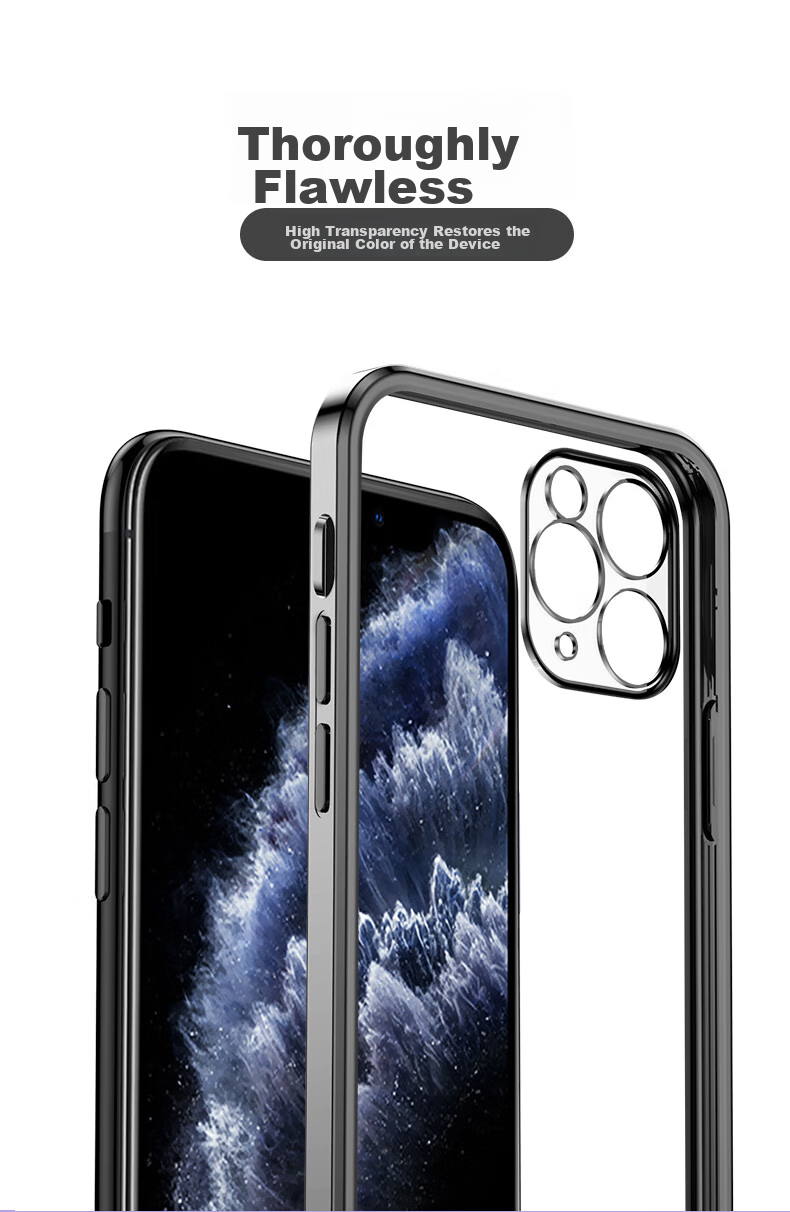 Чехол PISEN для iPhone 11 Pro Max, прозрачный, противоударный, с защитой от падений и отпечатков пальцев