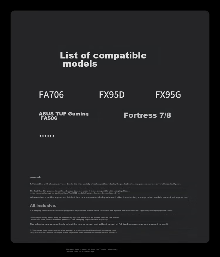Зарядное устройство для ноутбука Youpin ASUS Feiying Baojia, 150 Вт, 20 В, 7.5 А, круглая вилка 6.0*3.7 мм с контактом