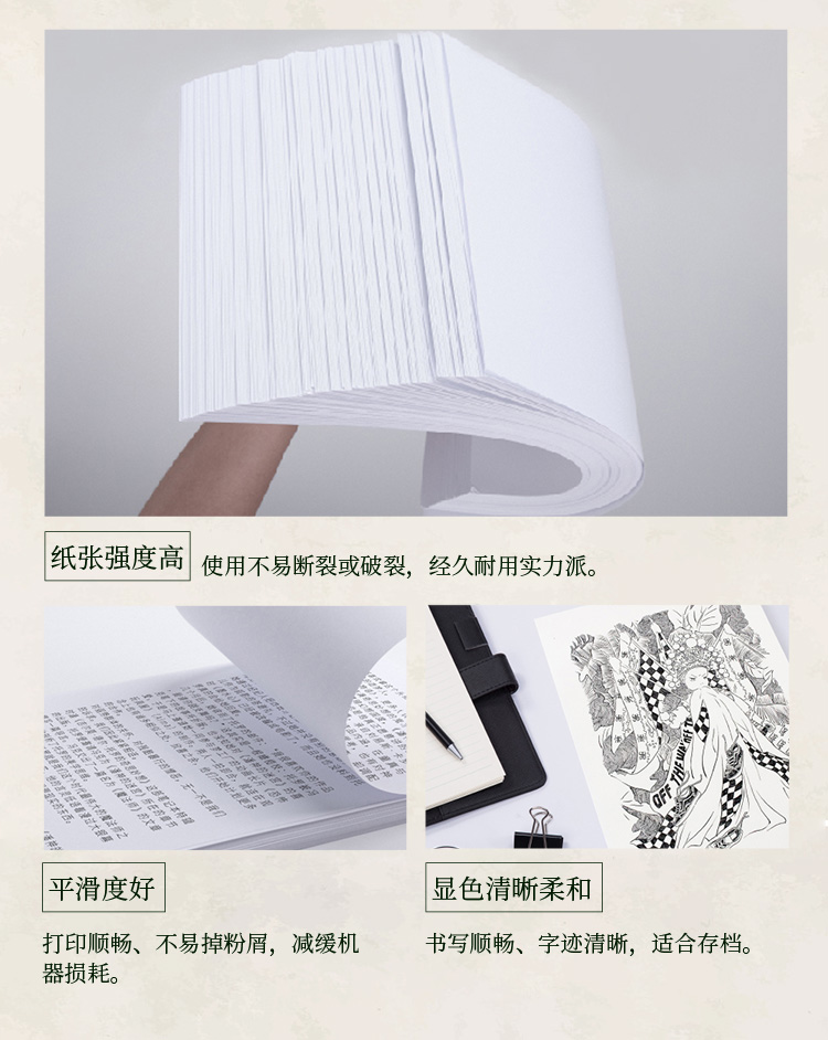 天章(TANGO)天章风70gA4打印纸 复印纸 中档品质款打印纸 500张/包 5包/箱(2500张)