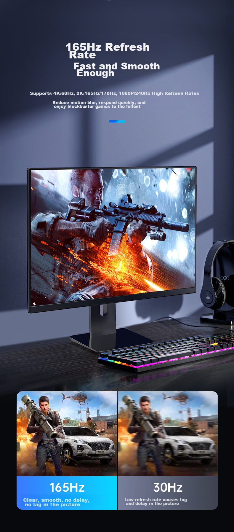 Переходник BIAZE Type-C на DP 1.2, кабель-адаптер 4K 60Hz, 165Hz, Thunderbolt 3, для ноутбука, внешний монитор, 240Hz, 1 метр