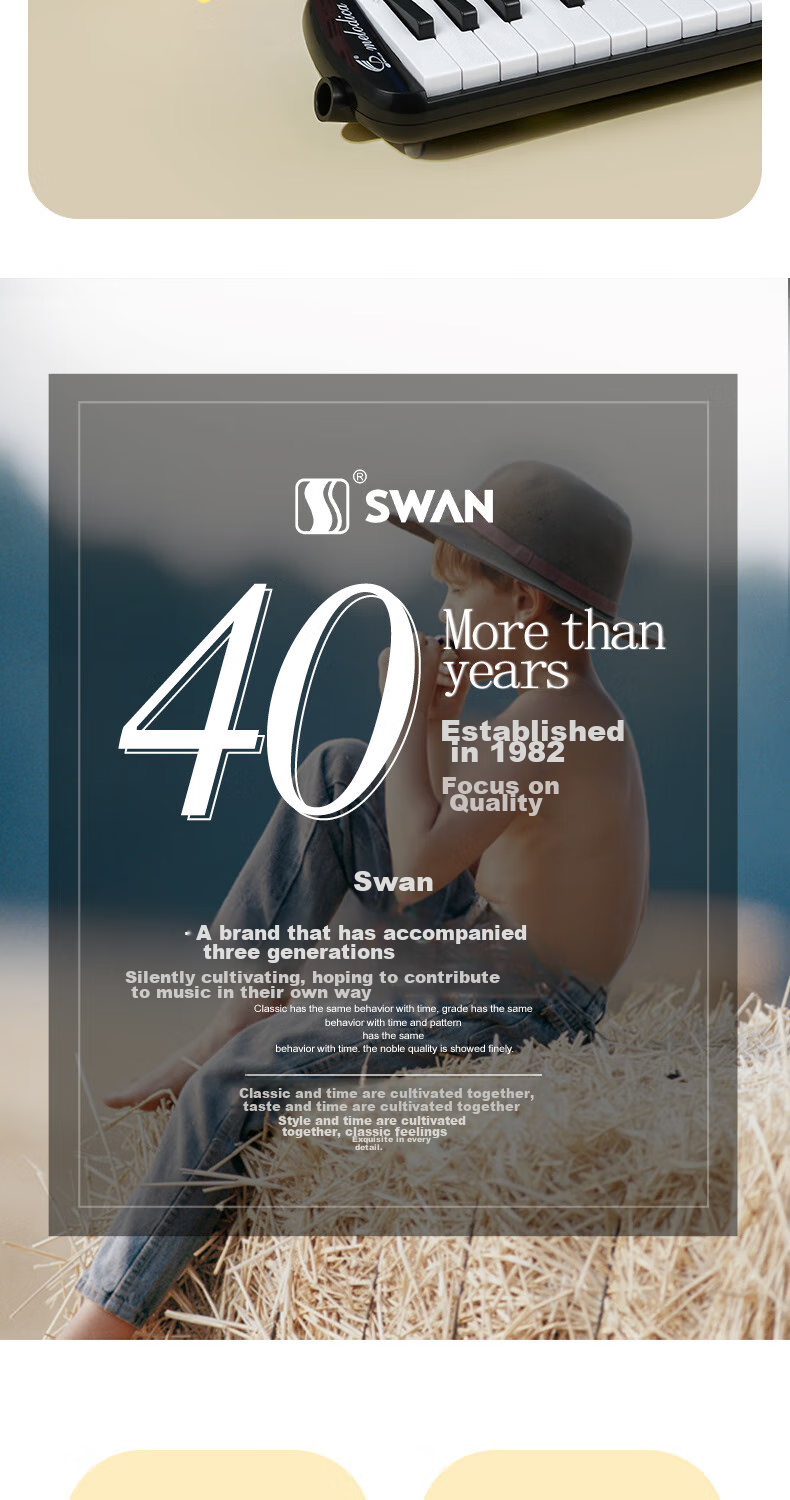 Мелодика SWAN Swallow 37 клавиш, для начинающих и профессионалов, черный
