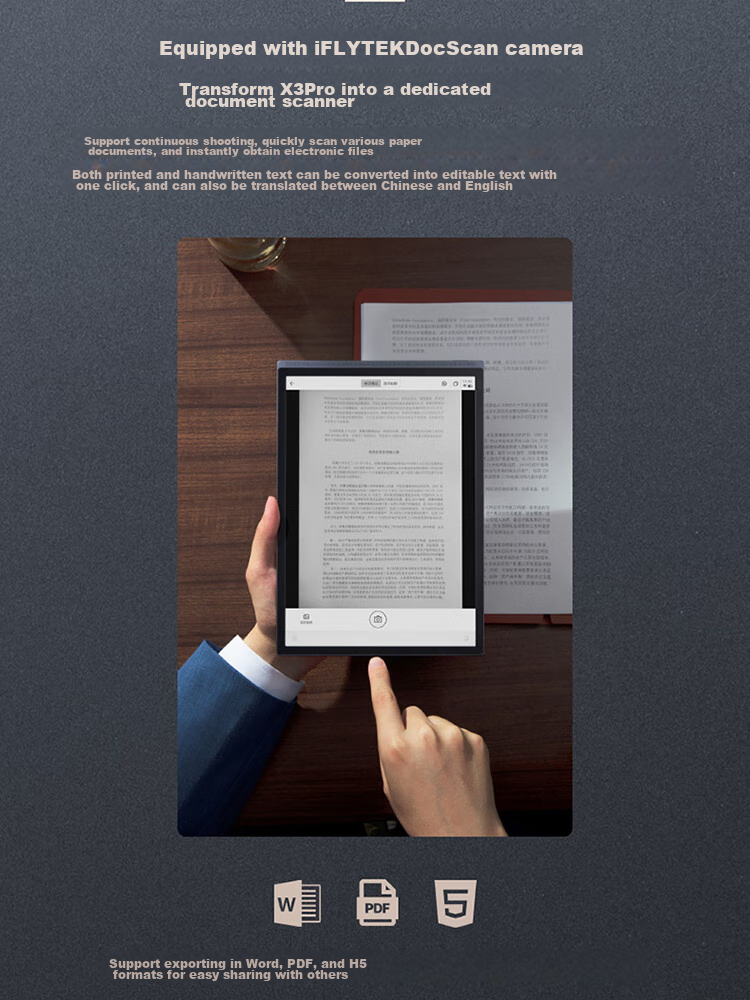 Электронная книга iFLYTEK Smart Office Notebook X3 Pro, 10.65-дюймовый E-Ink экран, 128ГБ, черный