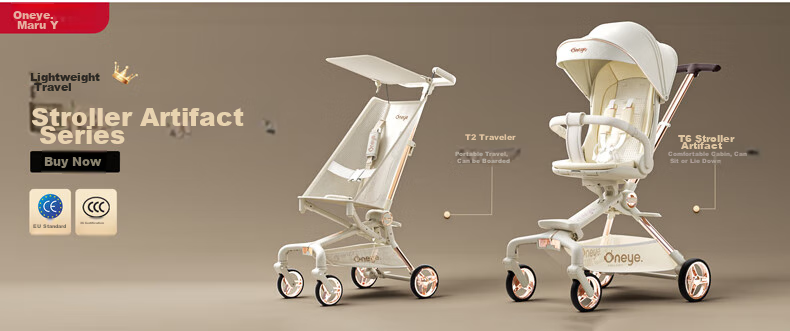 Детская коляска Wanya T2 Traveler, трость, легкая, складная, цвет "Джунгли" + подушка + коврик