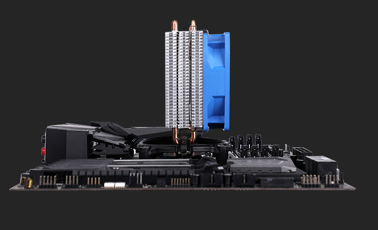 Кулер для процессора BUBALUS T3L, 2 тепловые трубки, совместимость с Intel/AMD, вентилятор 9 см, большой радиатор, воздушное охлаждение компьютера
