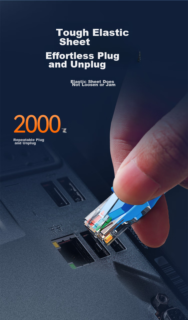 Сетевой кабель SAMZHE CAT6, гигабитный высокоскоростной, для компьютерной сети, роутера, видеонаблюдения, 8-жильный, оранжевый, 2 метра