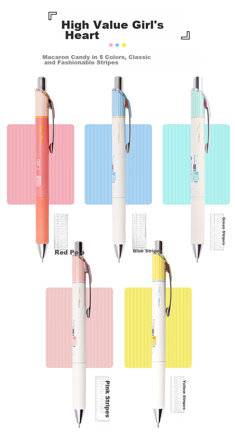 Pentel BLN75L Ручка гелевая автоматическая, 0.5 мм, черная