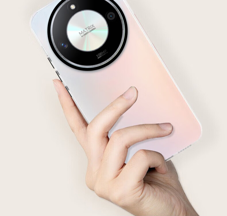 Чехол для телефона Baozou для Honor X50, силиконовый, с мягкими краями, противоударный, лазерный градиент, матовый, серый