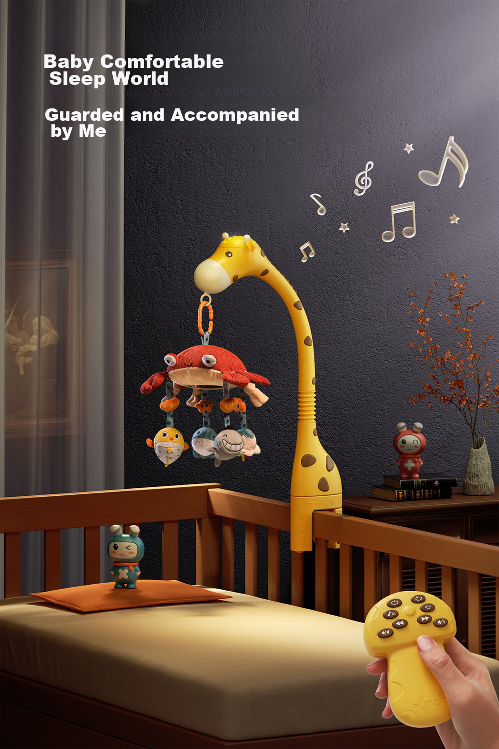 Погремушка Tumama Kids, музыкальная развивающая игрушка для детей от 0 до 1 года, подарок для новорожденного, успокаивающая игрушка на кроватку, подарок на первый месяц жизни