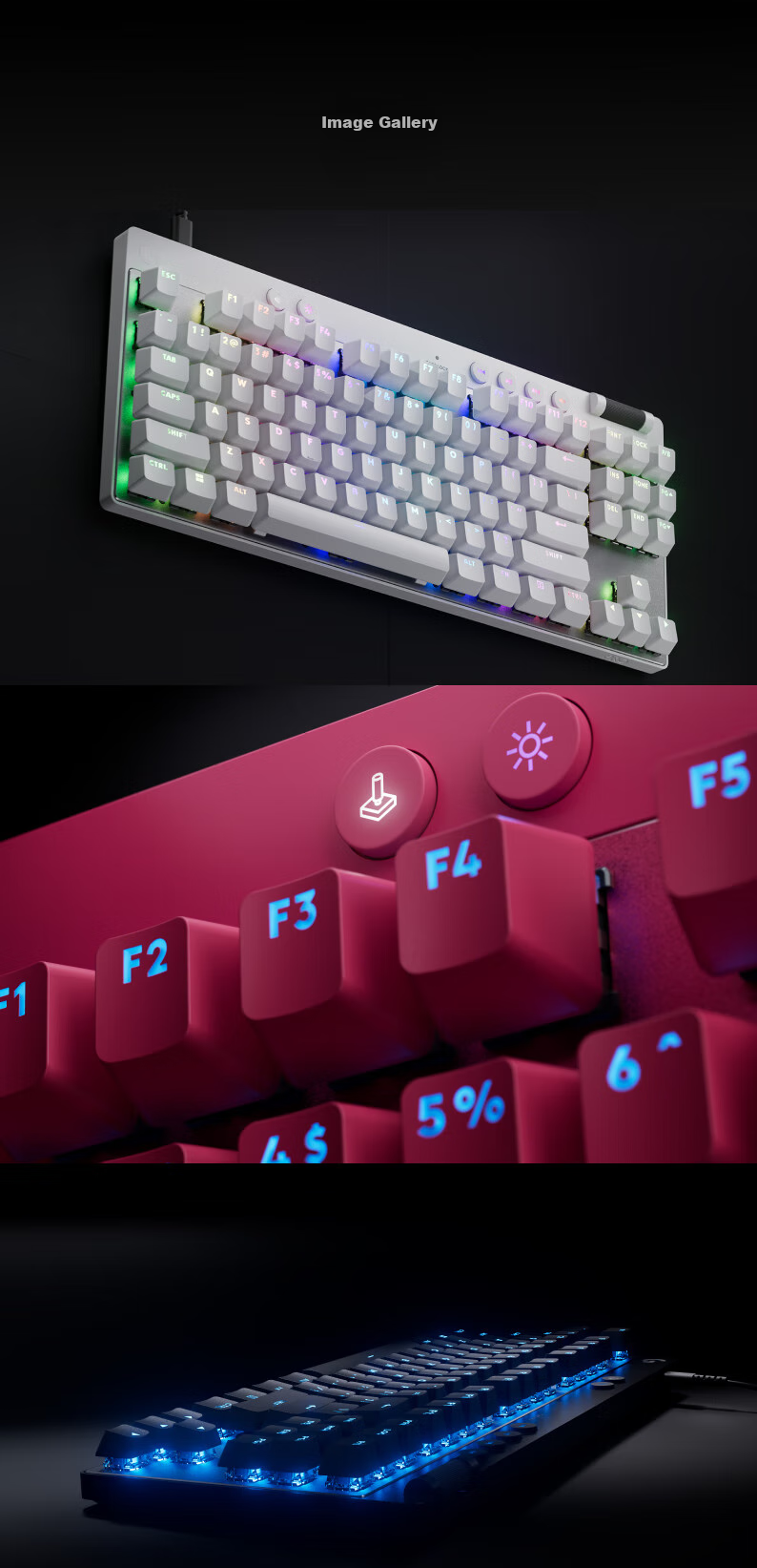 Игровая клавиатура G PRO X TKL RAPID, механическая, с магнитной осью, Quick Silver, для FPS, Vanguard, Warzone, RT Quick Trigger (розовый)