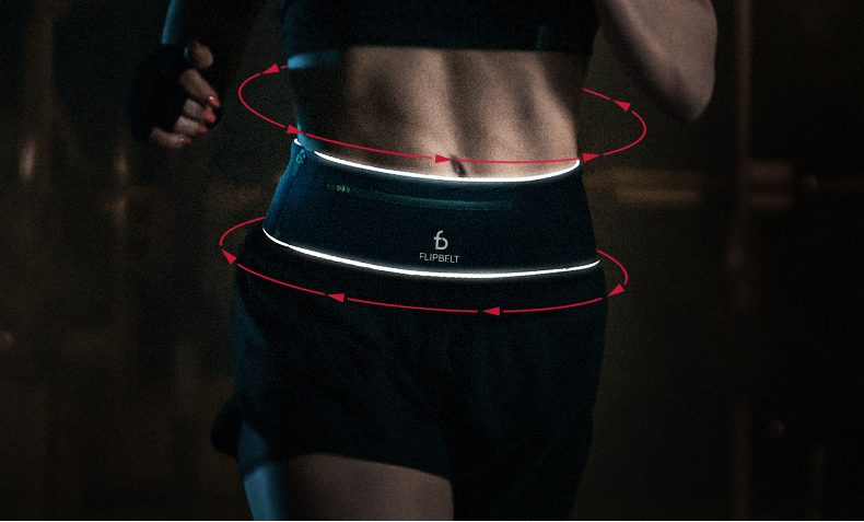 Спортивный пояс Flipbelt Elite для бега, фитнеса, велоспорта, походов, путешествий, черный, размер L